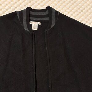 Max Studio Black Cape with Gray Accents